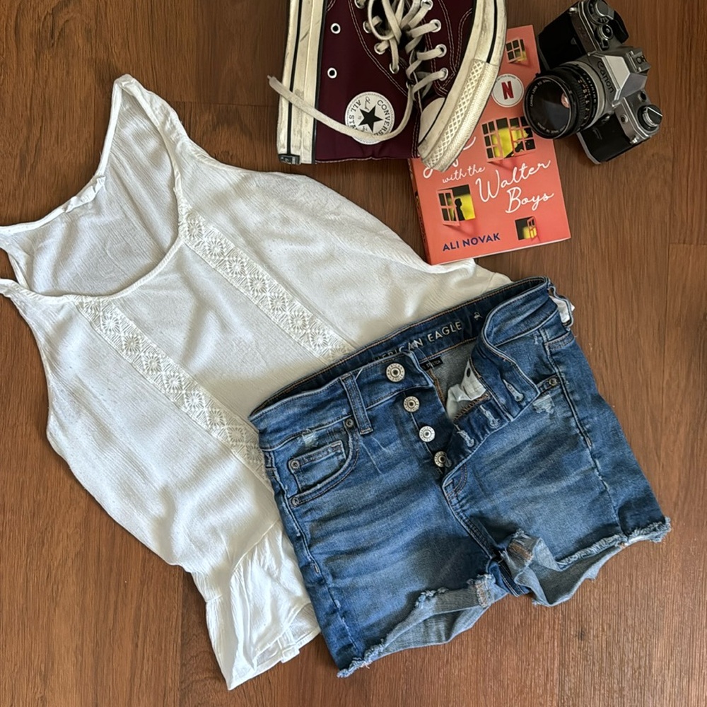 American Eagle Next Level Stretch Cut Off Jean Short